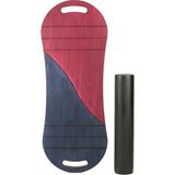Wood Stone Art Kırmızı/lacivert Denge Tahtası – Sörf Eğitim Tahtası – Kaykay Eğitim Tahtası – Balance Board – Roller Board