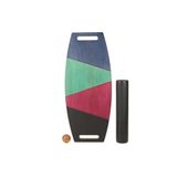Wood Stone Art Renkli Denge Tahtası Balance Roller Board Çift Fonksiyonlu Sörf Eğitim Tahtası Kaykay Eğitim Tahtası