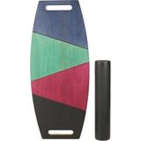 Wood Stone Art Renkli Denge Tahtası Balance Roller Board Sörf Eğitim Tahtası Kaykay Eğitim Tahtası