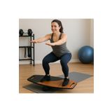 Wood Stone Art Siyah/kahve Denge Tahtası Balance Roller Board Sörf Eğitim Tahtası Kaykay Eğitim Tahtası