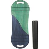 Wood Stone Art Yeşil/lacivert Denge Tahtası – Sörf Eğitim Tahtası – Kaykay Eğitim Tahtası – Balance Board – Roller Board