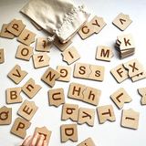 Wood Story Woodstory Ahşap Alfabe Bulmacası Büyük ve Küçük Harf Eşleştirme Oyunu / Kesesi Ile Birlikte Gönderillir.