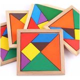 Wood Story Woodstory Eğitici Renkli Ahşap Orta Boy Tangram Akıl Zeka Mantık ve Strateji Oyunu