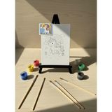 Wood Story Woodstory Unicorn Çocuklar Için Tuval Boyama Seti 18 x 24 cm (Tuval,şövale,fırça,palet ve 6 Renk Akrilik Boya)