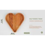 Wood Totally - Kalp Desenli Ahşap Çerezlik