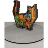 Wood-X Ahşap Mdf Modern Özel Tasarımlı Kedi Dekoratif Obje Ev Dekorasyonu Biblo - Renkli