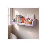 WoodArtDesign 1 adet Pastel Lila Çocuk Odası Duvar Rafı – Oyuncak ve Kitap Rafı (Montessori Stil) Tek raf