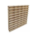 Woodbu Akçaağaç Hobi Araba Rafı 50 Araçlık MDF 50 cm Derinlikte Düz Renkli Tasarım