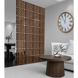 Wooddoom 3D Küpler Lazer Kesim Paravan, Ahşap Seperatör, Panel Levha Seti Dekorasyon Ahşap Oda Bölücü Desen - 40x40 - Akçaağaç