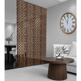 Wooddoom Açık Sepet Örgüsü Lazer Kesim Paravan, Ahşap Seperatör, Panel Levha Seti Ahşap Oda Bölücü - 40x40 - Akçaağaç