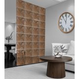 Wooddoom Çiçek Modelli Lazer Kesim Paravan, Ahşap Seperatör, Panel Levha Seti Ahşap Oda Bölücü Desen - 40x40