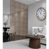 Wooddoom Çizgiler Lazer Kesim Paravan, Ahşap Seperatör, Panel Levha Seti Dekorasyon Ahşap Oda Bölücü Desen - 40x40