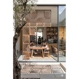 Wooddoom Lazer Kesim Paravan, Ahşap Separatör, Oda 4'lü Panel Levha MODEL02 40 x 40 cm - 40x40