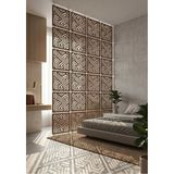 Wooddoom Lazer Kesim Paravan, Ahşap Separatör, Oda 4'lü Panel Levha MODEL05 40 x 40 cm - 40x40