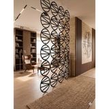 Wooddoom Lazer Kesim Paravan, Ahşap Separatör, Oda 4'lü Panel Levha MODEL10 40 x 40 cm - 40x40 - Siyah