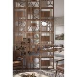 Wooddoom Lazer Kesim Paravan, Ahşap Separatör, Oda 4'lü Panel Levha MODEL11 40 x 40 cm - 40x40
