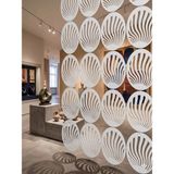 Wooddoom Lazer Kesim Paravan, Ahşap Separatör, Oda 4'lü Panel Levha MODEL14 40 x 40 cm - 40x40 - Beyaz