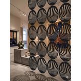 Wooddoom Lazer Kesim Paravan, Ahşap Separatör, Oda 4'lü Panel Levha MODEL14 40 x 40 cm - 40x40 - Siyah