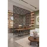 Wooddoom Lazer Kesim Paravan, Ahşap Separatör, Oda 4'lü Panel Levha MODEL16 40 x 40 cm - 40x40 - Siyah