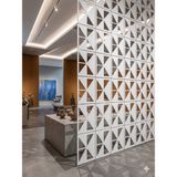 Wooddoom Lazer Kesim Paravan, Ahşap Separatör, Oda 4'lü Panel Levha MODEL18 40 x 40 cm - 40x40 - Beyaz