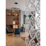 Wooddoom Lazer Kesim Paravan, Ahşap Separatör, Oda 4'lü Panel Levha MODEL19 40 x 40 cm - 40x40 - Beyaz