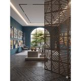 Wooddoom Lazer Kesim Paravan, Ahşap Separatör, Oda 4'lü Panel Levha MODEL20 40 x 40 cm - 40x40