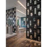 Wooddoom Lazer Kesim Paravan, Ahşap Separatör, Oda 4'lü Panel Levha MODEL23 40 x 40 cm - 40x40 - Siyah