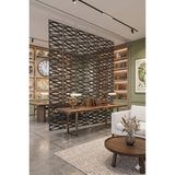 Wooddoom Lazer Kesim Paravan, Ahşap Separatör, Oda 4'lü Panel Levha MODEL26 40 x 40 cm - 40x40 - Siyah