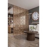 Wooddoom Lazer Kesim Paravan, Ahşap Separatör, Oda 4'lü Panel Levha MODEL26 40 x 40 cm - 40x40