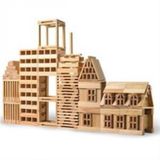Wooden City 100 Parça Ahşap Eğitici Bloklar Seti Kr101city Wood Hayal Gücü Genişleten Bloklar
