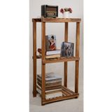 Wooden City 3 Katlı Dekoratif Ahşap Banyo Rafı Ayakkabılık Saksılık Mutfak Düzenleyici Raf 45x30x90