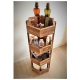 Wooden City Ahşap Banyo Rafı Banyo Düzenleyici Havluluk Çok Amaçlı Raf Mutfak Rafı Organizer Raf Ahşap Sebzelik