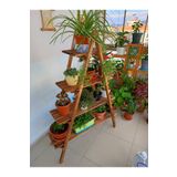 Wooden City Ahşap Saksılık Ahşap Merdiven Saksılık Ahşap Çiçek Standı