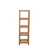 Wooden City Retro Ahşap Banyo Rafı Banyo Düzenleyici Havluluk 5 Katlı Duvar Rafı