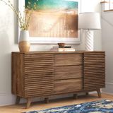 Wooden Decoration Nordic Line Masif Ahşap Konsol - Koyu Ceviz
