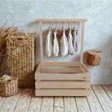 Wooden Destinty Ahşap Kasa - Bebek Kırk Sepeti - Baby Shower Sepeti
