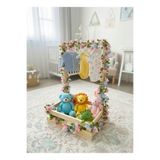 Wooden Factory Dekoratif Ahşap Bebek Sepeti Bebek 40 Sepeti Baby Shower Sepeti