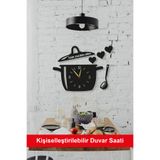 Wooden Factory Kişiye Özel İsimli Mutfak Duvar Saati - Kişiselleştirilebilir Hediyelik Dekoratif Duvar Saati
