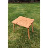 Wooden Factory Kolay Taşınabilir Ahşap Kamp Masası, Piknik Masası, 50x45 cm - 50 x 45 cm - Turuncu