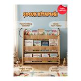 Wooden Factory Montessori Ahşap Yer Kitaplığı 50x50 Kitaplık