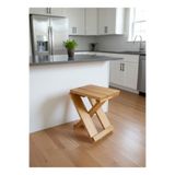 Wooden Factory Pratik Taşınabilir ve Katlanabilir Doğal Ahşap Tabure - Katlanır Kamp Tabure - Piknik Tabure
