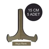 Wooden Gift Design 5 Adet Akça Ahşap Çerçeve Tabak Teşhir Ayağı Standı Sergi Ayak - Beyaz