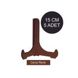 wooden gift design 5 Adet Ceviz Ahşap Çerçeve Tabak Teşhir Ayağı Standı Sergi Ayak