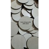 wooden gift design 5 cm çapında yuvarlak 100 adet akçaağaç renk 3 mm mdf ahşap nikah şekeri süsleme hobi krem