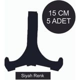 Wooden Gift Design Elite 5 Siyah Ahşap Çerçeve Tabak Teşhir Ayağı Standı 15 CM Antik Eserler Temalı Ahşap Malzeme