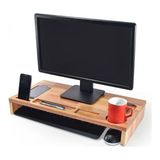 Wooden İstanbul Masaüstü Pc Monitör Standı - Y: 12 cm D: 30 cm G: 60 cm - Ceviz