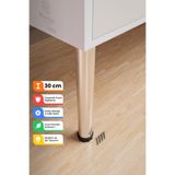 wooden lane studio Metal Mobilya Ayağı 30 cm Krom Tekli – Orta Sehpa Yan Sehpa Tabure Puf Destek Ayağı