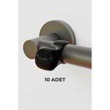 wooden lane studio Siyah 10’lu Kapı Kolu Darbe Önleyici Silikon Duvar Koruyucu – Ses Yalıtımı ve Çarpma Engelleyici