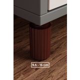 wooden lane studio Tekli Mobilya Orta Destek Ayağı Ceviz 9.5/15 cm Ayarlanabilir Kanepe Koltuk Dolap için Tablalı Ayak