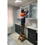 WOODEN MAN Çok Amaçlı Ahşap Basamak Tabure Yükseltici (Montessori) | 3+ Yaş Çocuk & Yetişkin
